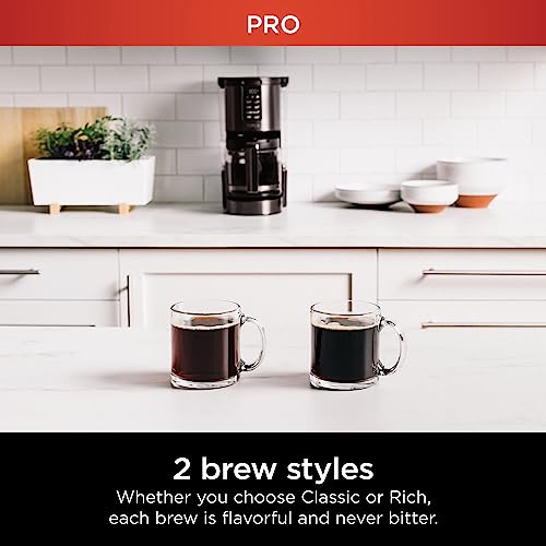 Ninja DCM201CP Programmable XL 14-Cup Coffee Maker PRO with Permanent Filter, 2 Brew Styles Classic & Rich, Delay Brew, Freshness Timer & Keep Warm, Dishwasher Safe, Copper